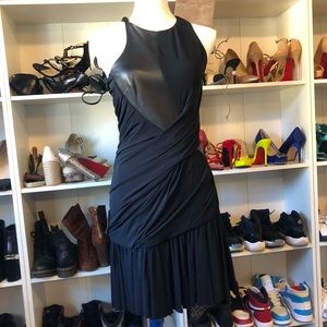 NWT Alexander Wang black leather dress sz 8